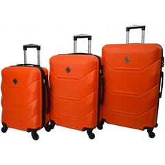 Набор чемоданов 3 штуки Bonro 2019 оранжевый (10500301)